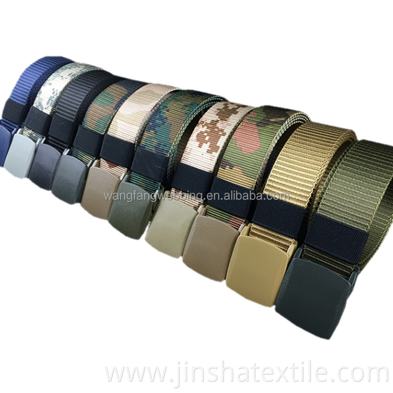 3.8cm polyester camouflage webbing printing heat transfer military webbing nylon webbing belt accessories can be customized